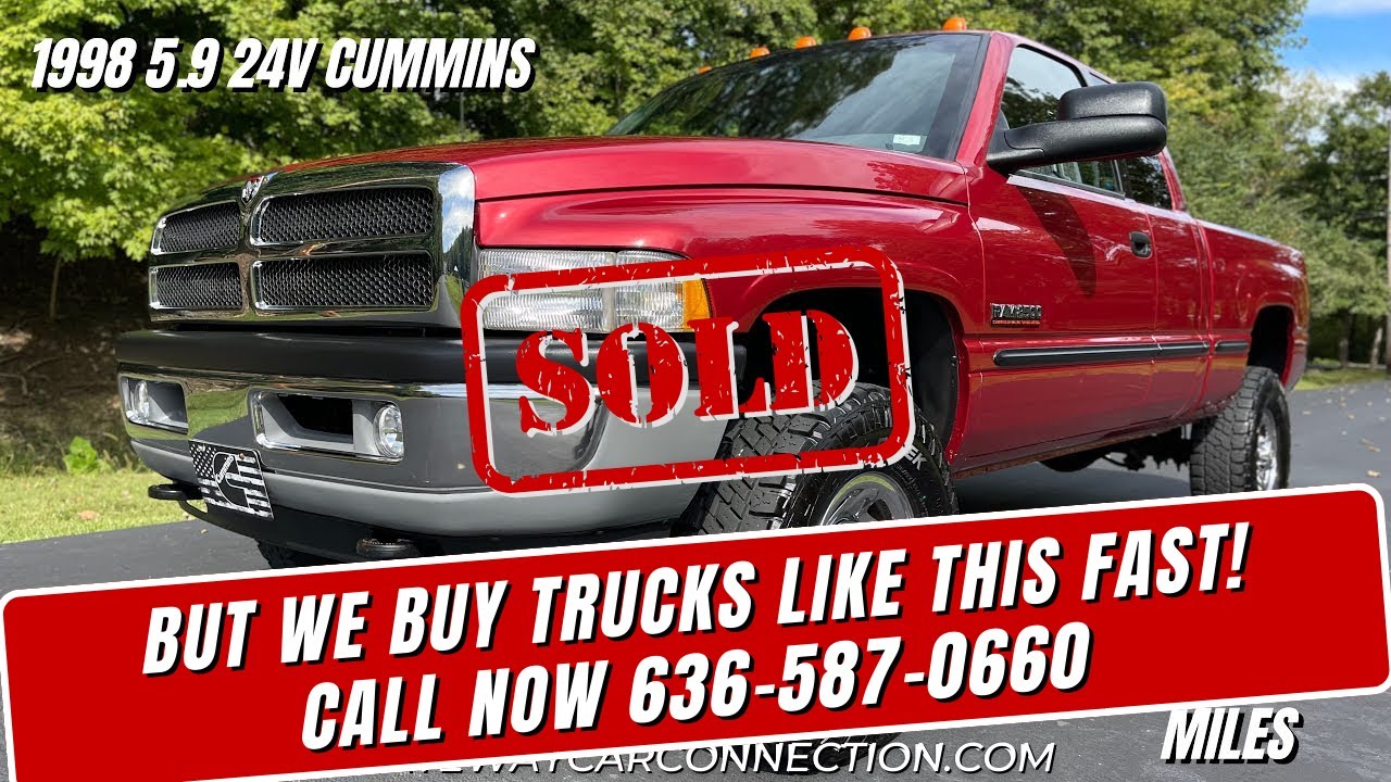 5.9 Cummins: 1998 Dodge Ram 2500 Laramie 5.9 Cummins 5 Speed with 60k miles