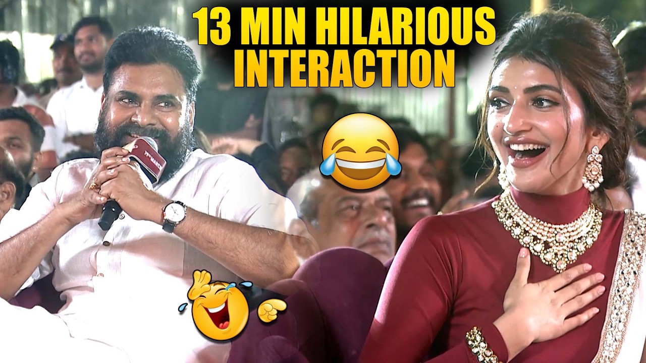 Pawan Kalyan Hilarious Comedy With Sreeleela | Ustaad Bhagat Singh Grand Pre-Release Event