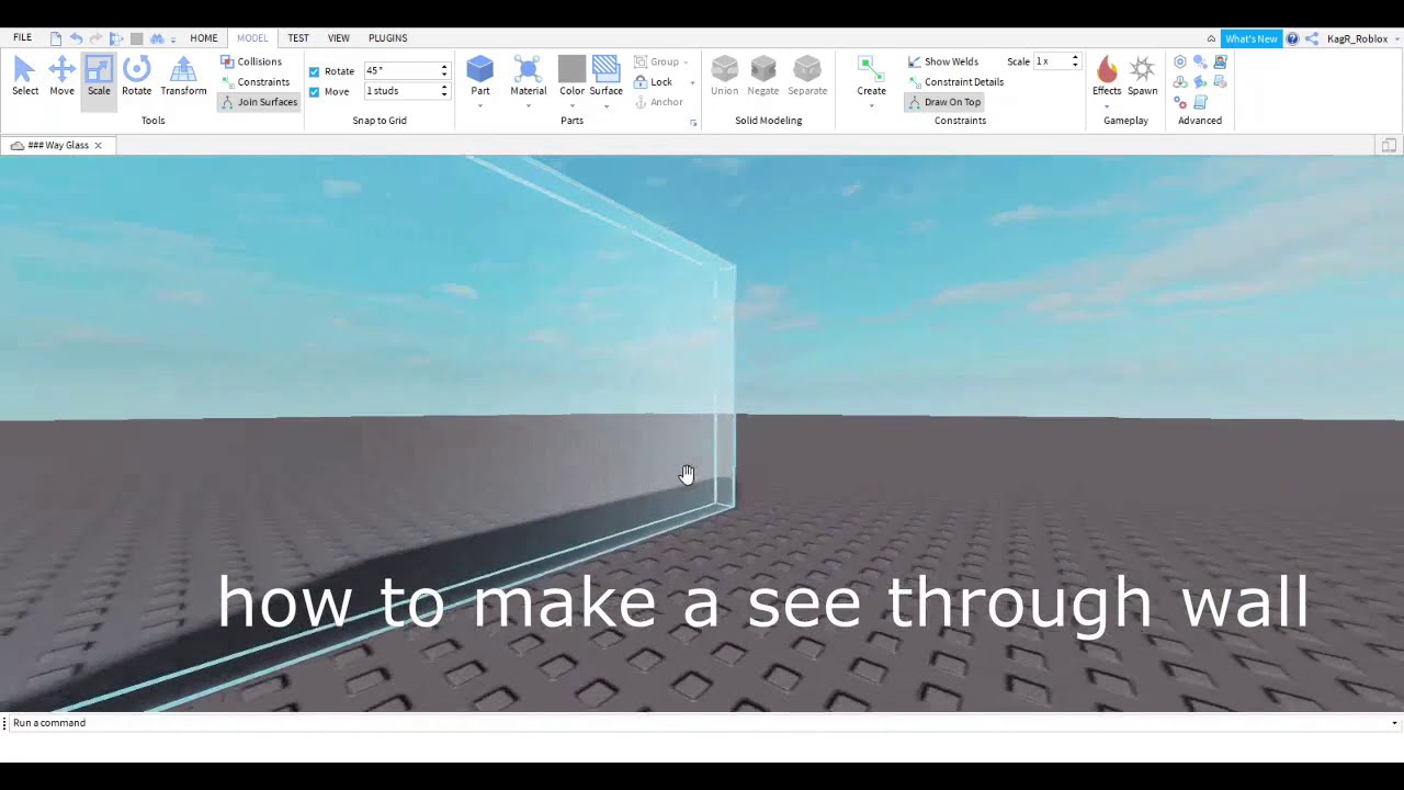 ONE WAY SEE THROUGH WALLS | Roblox Tutorial