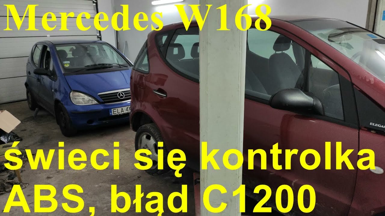 Mercedes A klasa W168 błąd ABS C1200,rozwiązanie problemu