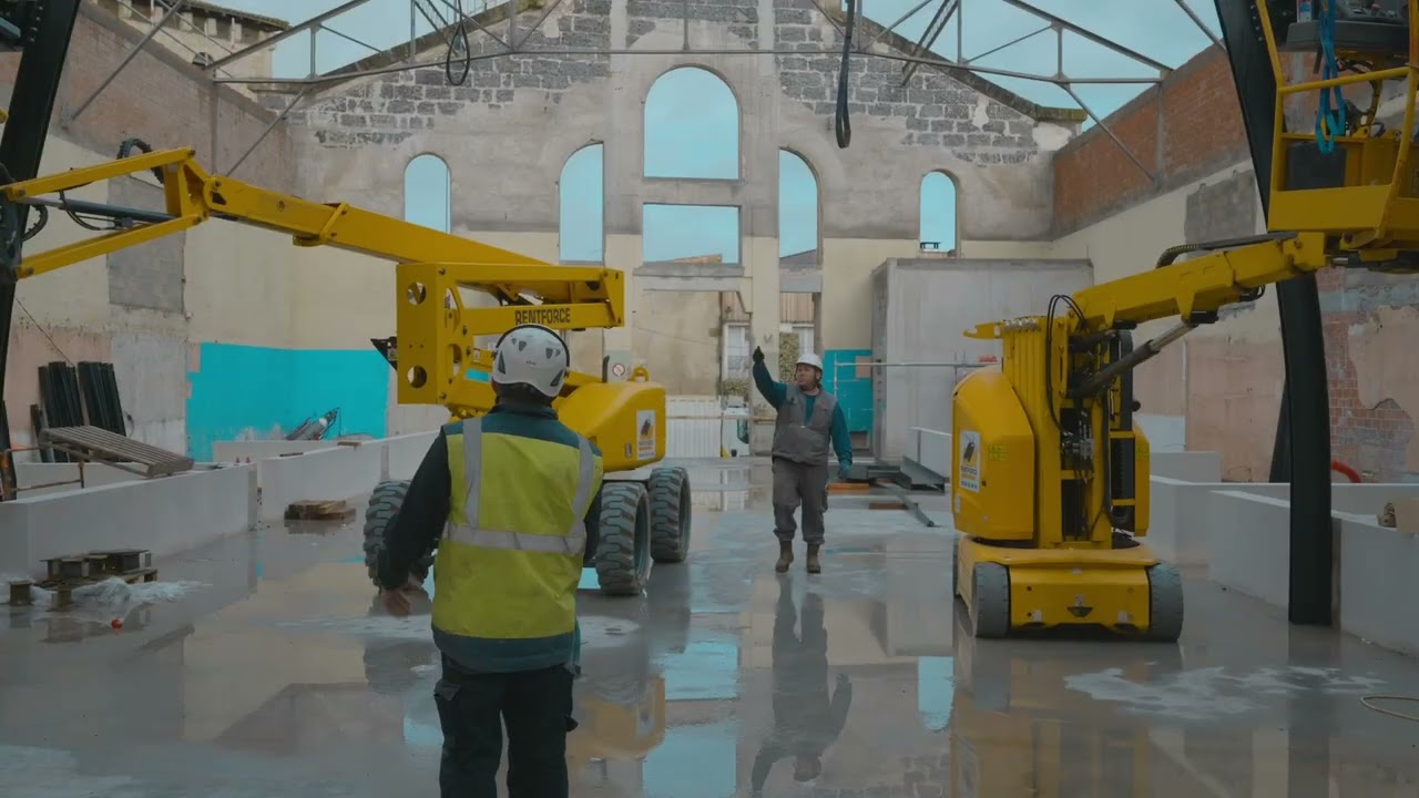 Les halles de Coutras , construction