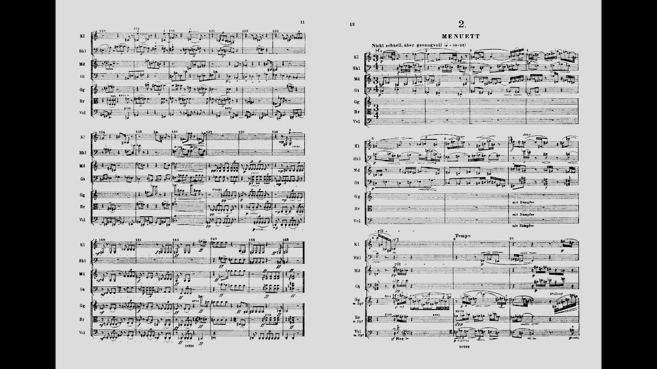 Arnold Schoenberg Op. 24 - Parts 1 & 2 - with score