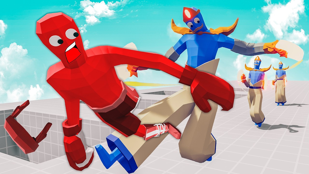 Команда боксёров против команды преданных перчаток | Totally Accurate Battle Simulator-TABS