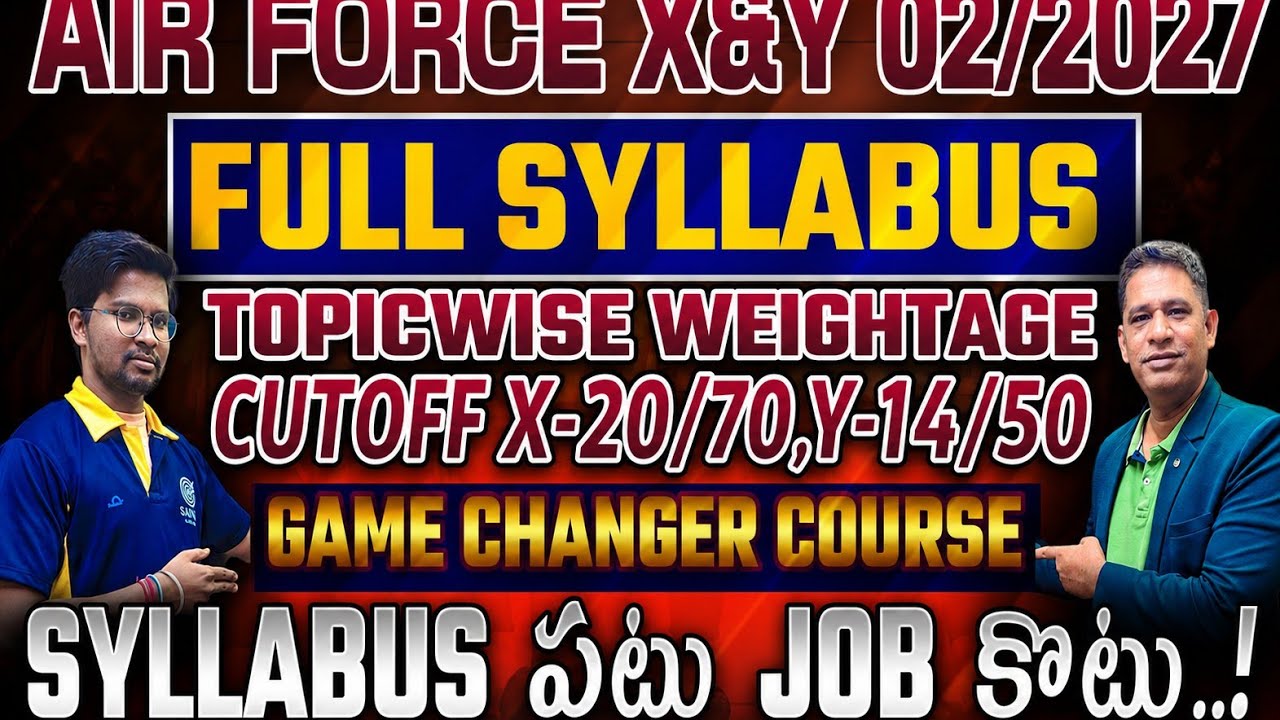 Agniveer Vayu Intake 02/2027 Exam pattern Syllabus Cut Off details. 