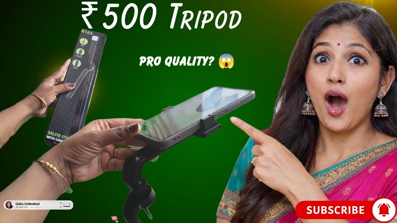 YouTube Vlogging Tripod Telugu || Mobile Stand for Video Shooting Beginners Viral || Usha Unlimited