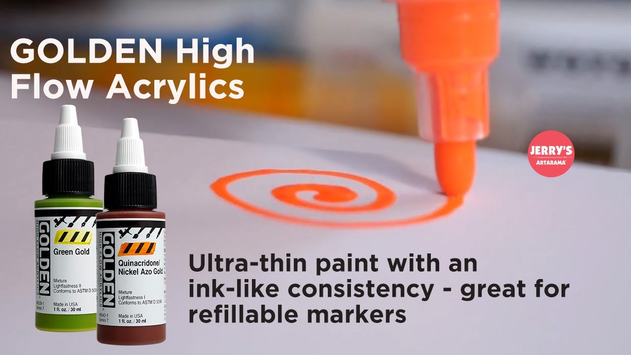 Golden High Flow Acrylics - Great for Refillable Markers