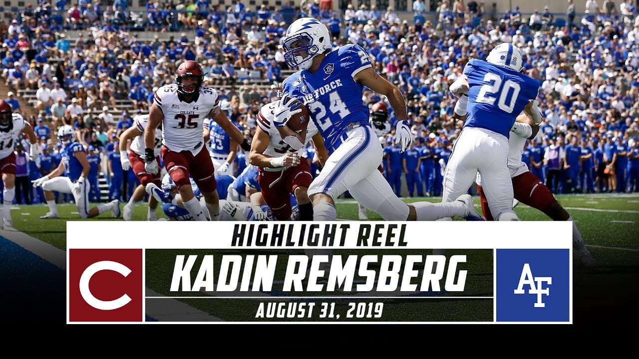 Kadin Remsberg Highlights: Colgate vs. Air Force (2019) | Stadium