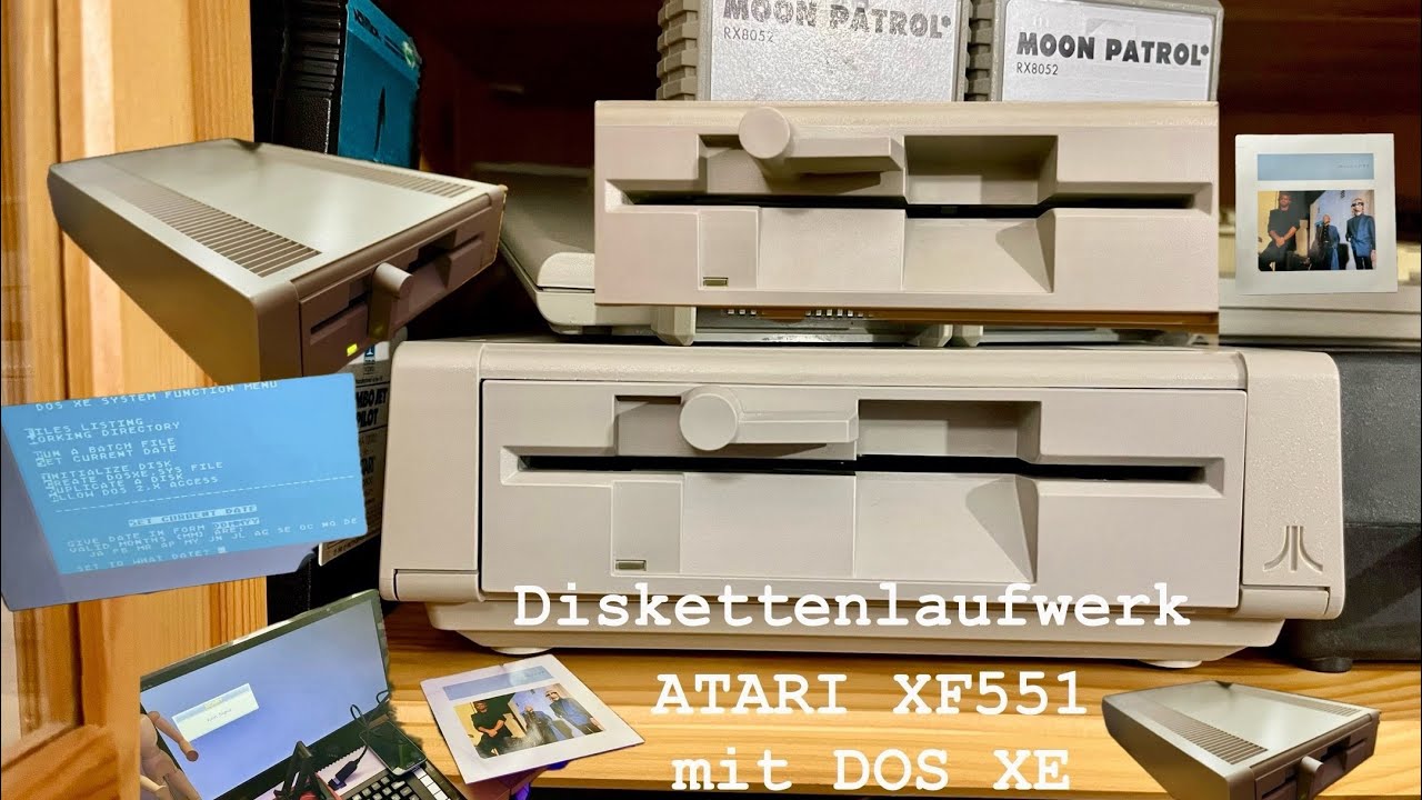 AtariXF551 mit DOS XE - Diskettenlaufwerk (Floppy Disk Drive) - SD, ED, DD, DS/DD (360 kB!) -1987/88