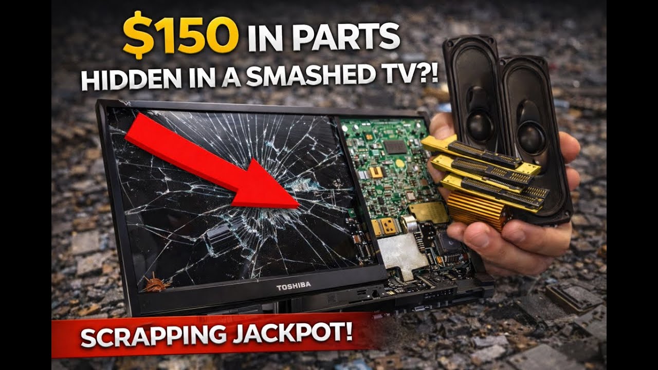 $150 in Parts Hidden in a Smashed TV?! The Scavenger's Goldmine Revealed.