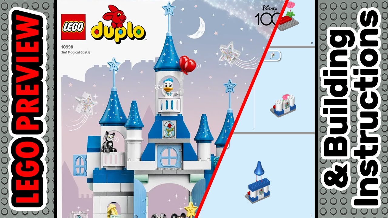PREVIEW: 10998, LEGO DISNEY, 3in1 Magical Castle​ & Building Instructions! LEGO 2023