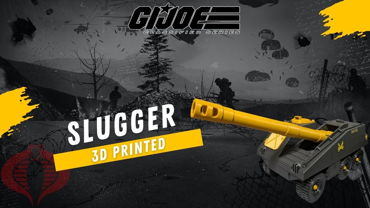 Фигурка G.I. Joe Classified Iron Grenadiers Obsidian Fist (Slugger), напечатанная на 3D-принтере.