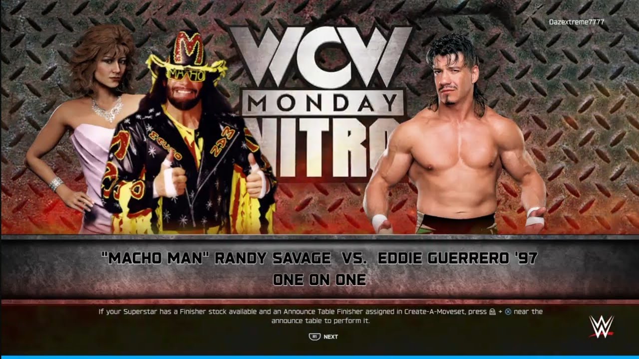 Мачо Мэн против Эдди Герреро на Nitro. WWE 2K25