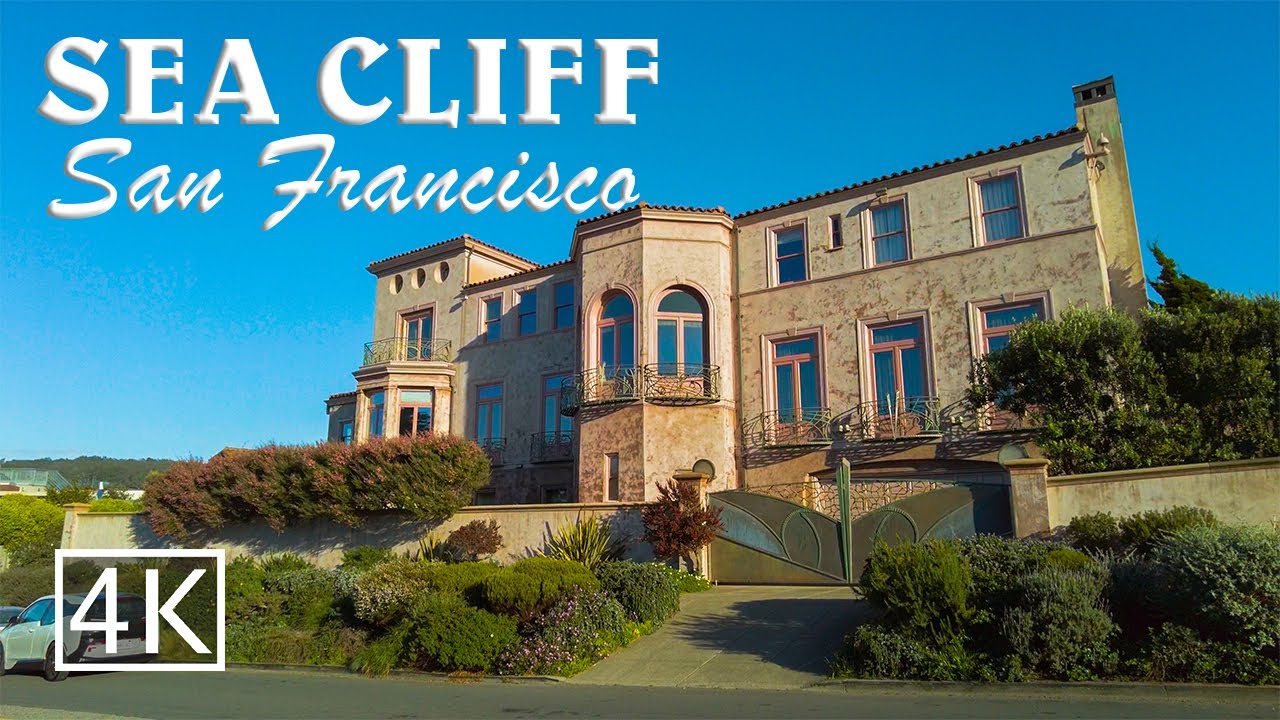 [4K] Sea Cliff Neighborhood - San Francisco - California - Walking Tour
