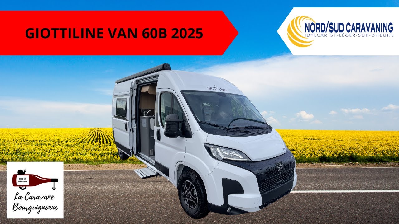 FOURGON LITS SUPERPOS&Eacute;S GRAND FRIGO BOITE AUTO GIOTTILINE GIOTTIVAN 60B 2025 NORD SUD CARAVANING