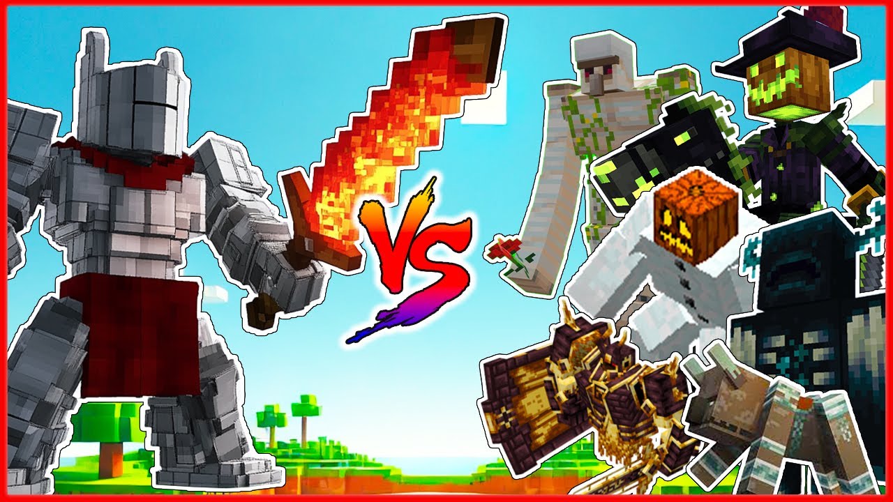 The Returning Knight vs All Minecraft Bosses - Minecraft Mob Battle