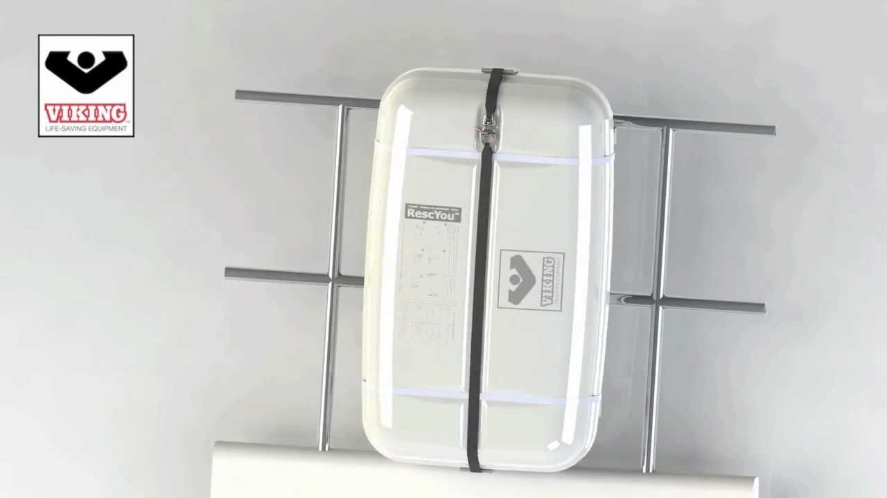 VIKING RescYou liferaft container - Mounting Instructions without HRU on railing