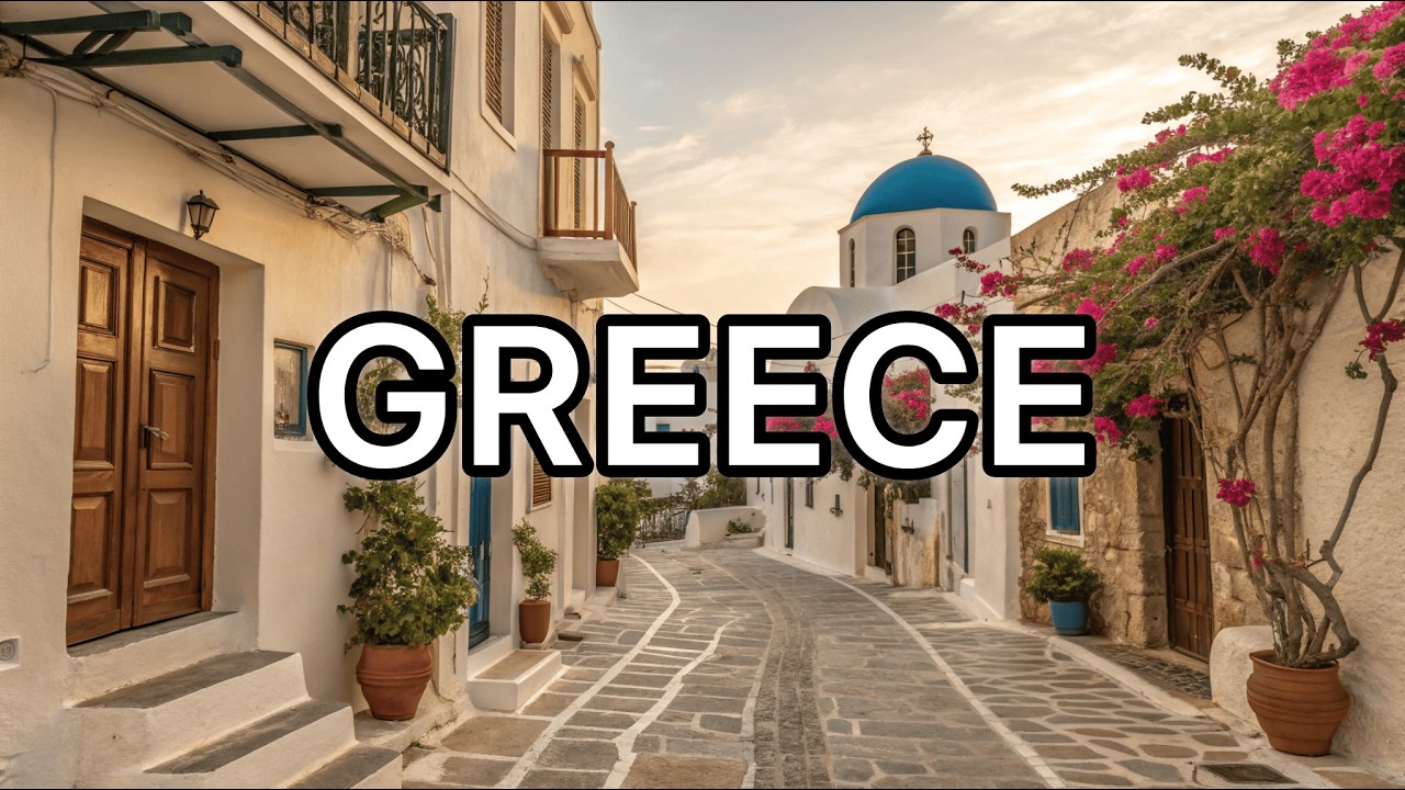 4K Quiet Day Walk in Greece 🇬🇷 | Peaceful City Streets & Natural Sounds | 60FPS