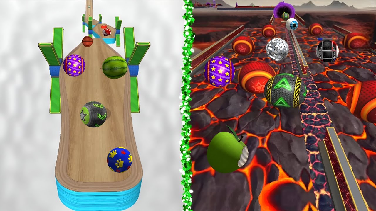 Goingball gamplay 2 screen in one frame 