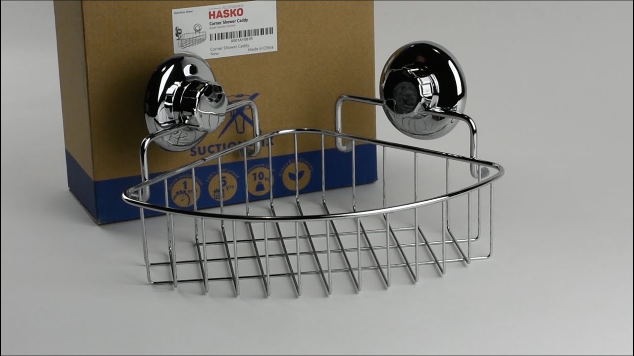 HASKO corner shower caddy with suction cup review