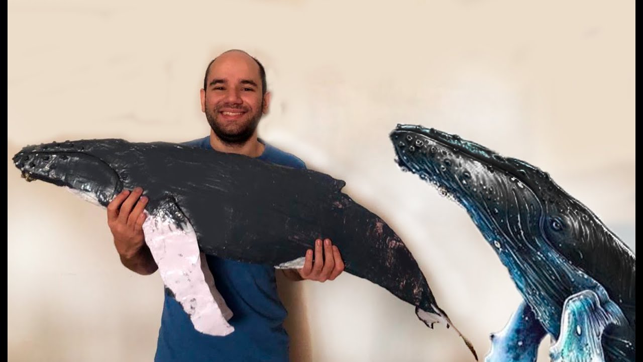 Como fazer baleia jubarte de papelão 🐋