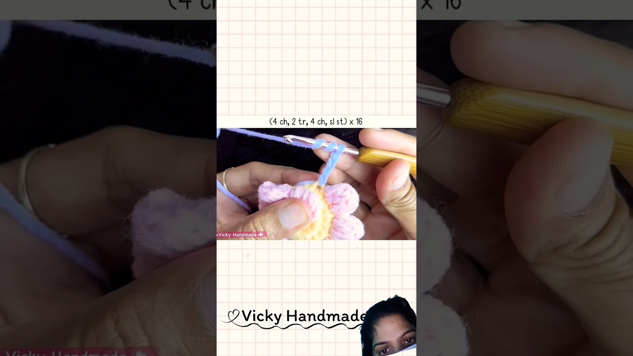 wow double layer knitting flower petal tutorial 