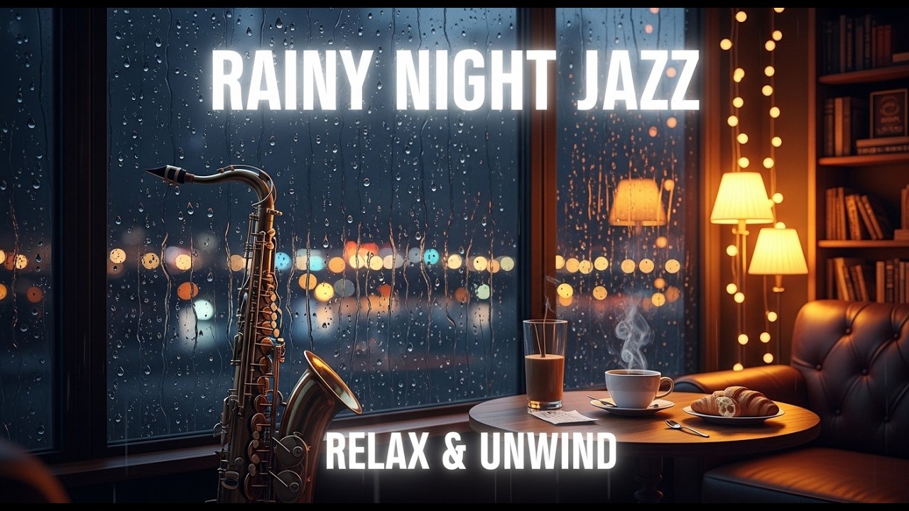 Rainy Night Jazz 🌧 Relaxing Jazz Music with Rain Sounds for Sleep, Study & Cozy Ambience