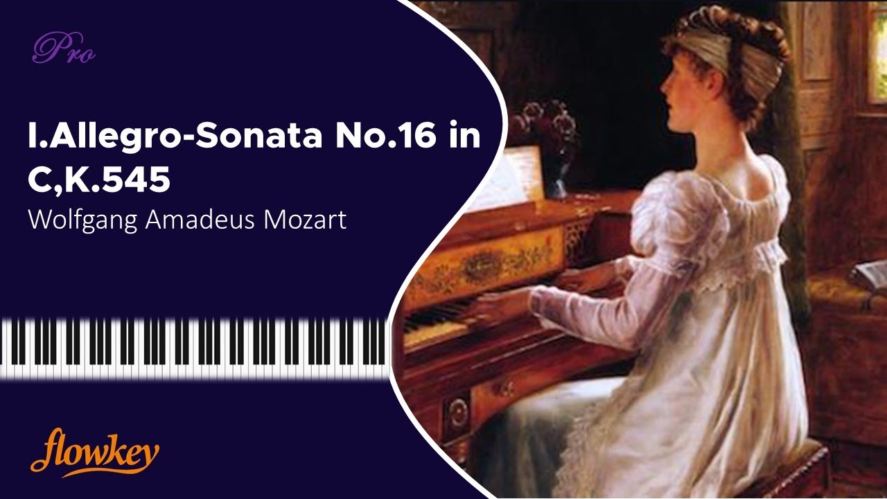 💜 "I.Allegro-Sonata No.16 in C,K.545" Wolfgang Amadeus Mozart, Piano Tutorial | Pro.