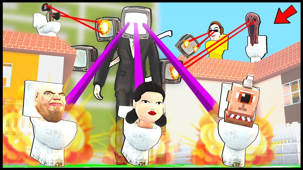 SKİBİDİ TUVALET VS TELEVİZYON KAFA! 😱 - Minecraft