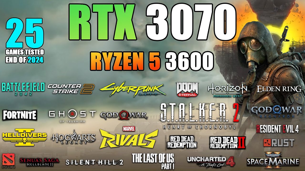 RTX 3070 + Ryzen 5 3600: Test in 25 GAMES at the end of 2024 - LOW BUDGET RTX GAMING 🤔?