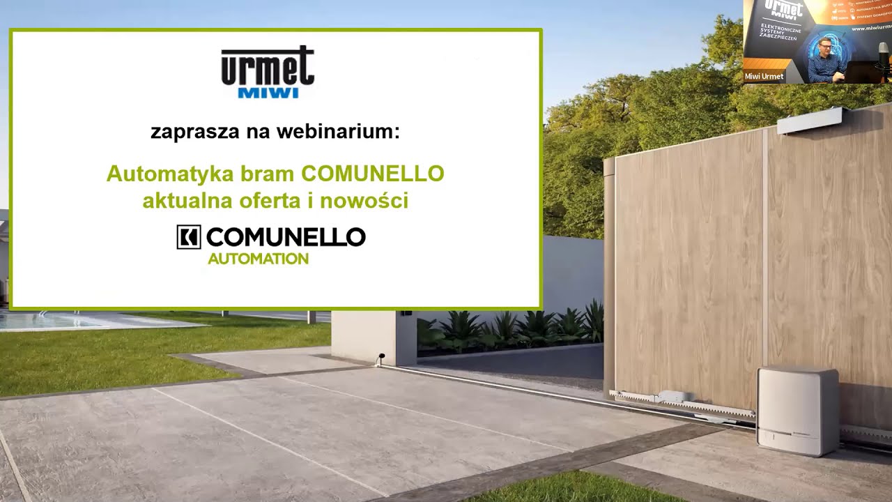 Automatyka bram COMUNELLO &ndash; aktualna oferta i nowości - WEBINAR
