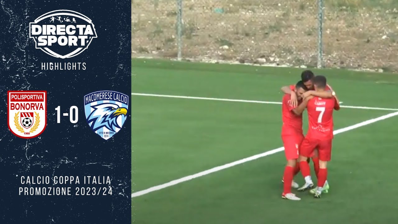 Calcio Coppa Italia Promozione 1° Turno - Gara 3 - Bonorva 1960-Macomerese (1-0)