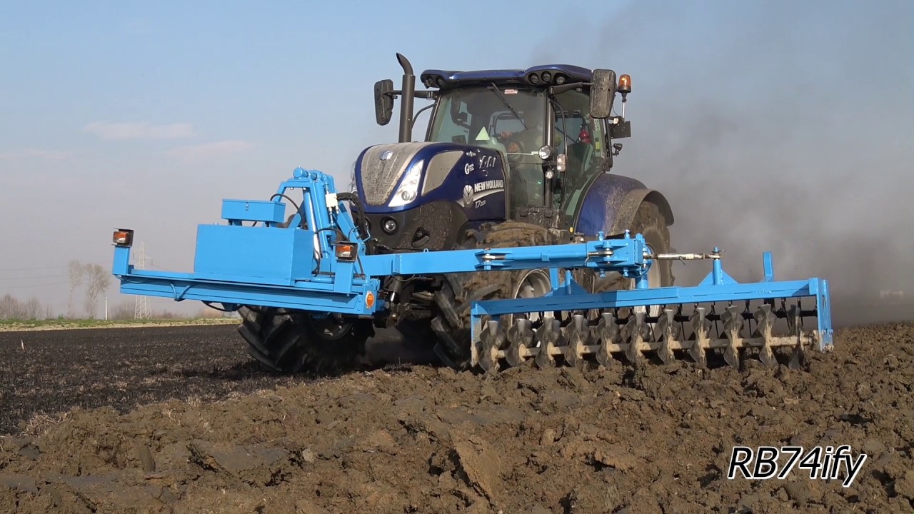 PLOUGHING - NEW HOLLAND T7.225 Blue Power & LEMKEN EurOpal 7 + Frontal Land Packer