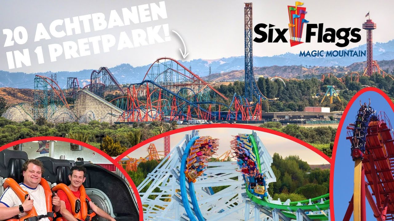20 achtbanen in 1 pretpark! - Six Flags Magic Mountain Review