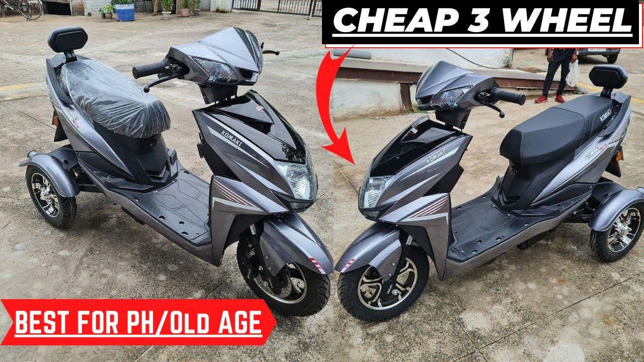 CHEAPEST 3 Wheel Scooter For Old AGE People | Komaki XGT X5 | 1.1 Unit/ Charge | 72,500/-**
