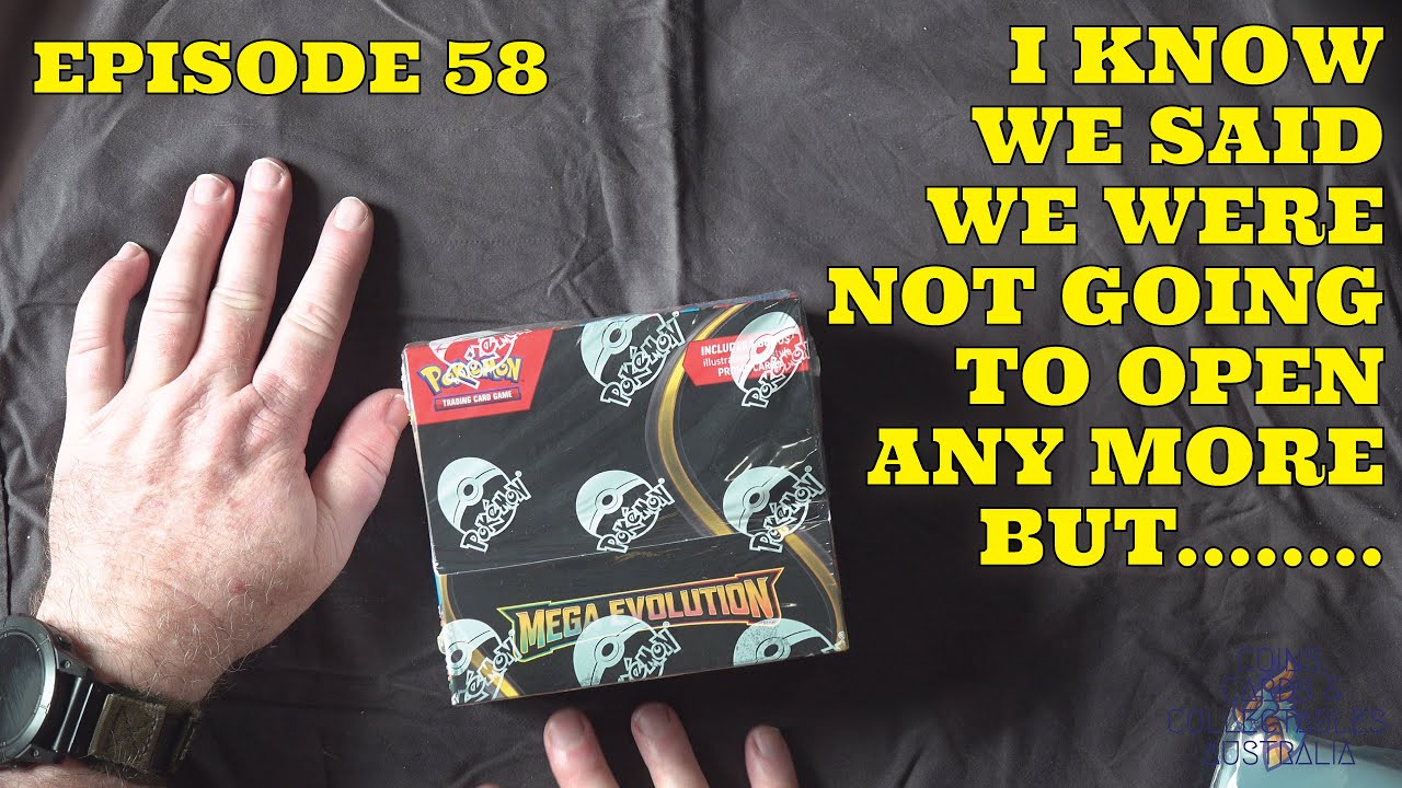 Ep 58 - Mega Evolution Pokemon - Booster Box Pt1 - So Many Hits! #CoinsCardsAndCollectablesAustralia