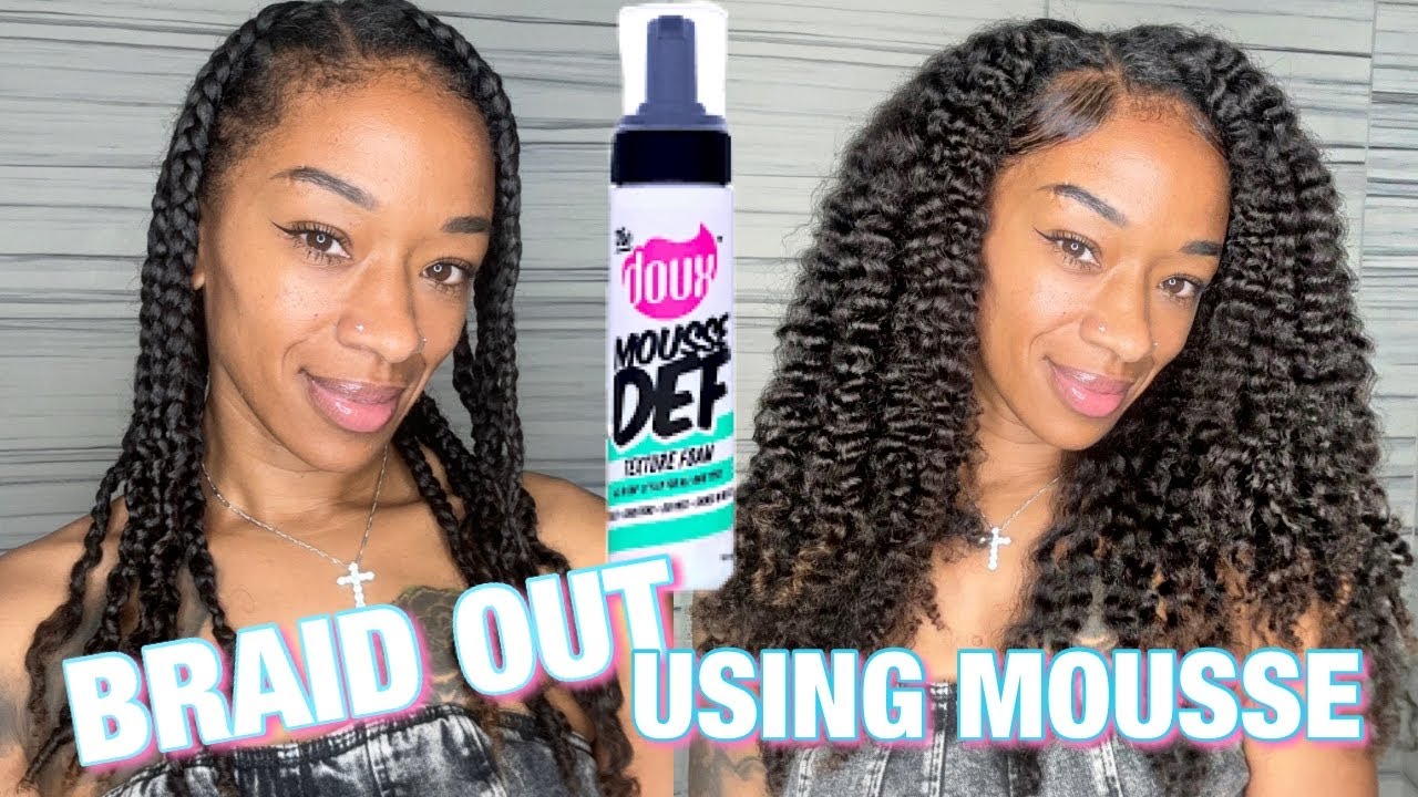 ONLY 1 Product Braid Out: using ONLY Mousse I natural hairstyles for beginners