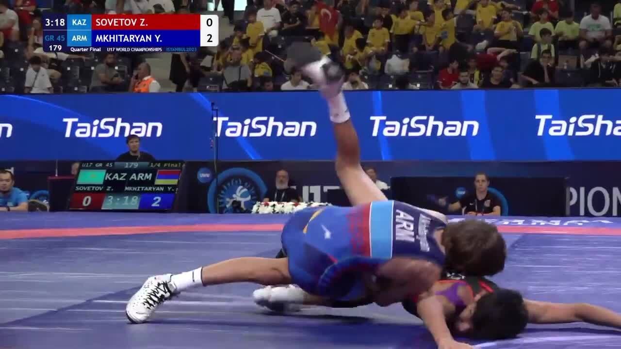 Quarter Final • GR 45Kg • Zharas SOVETOV (KAZ) vs. Yurik MKHITARYAN (ARM)