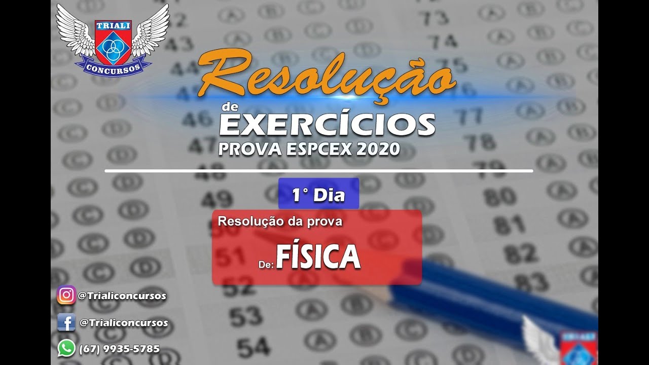 Resolução da Prova - EsPCEx 2020/21 - Física