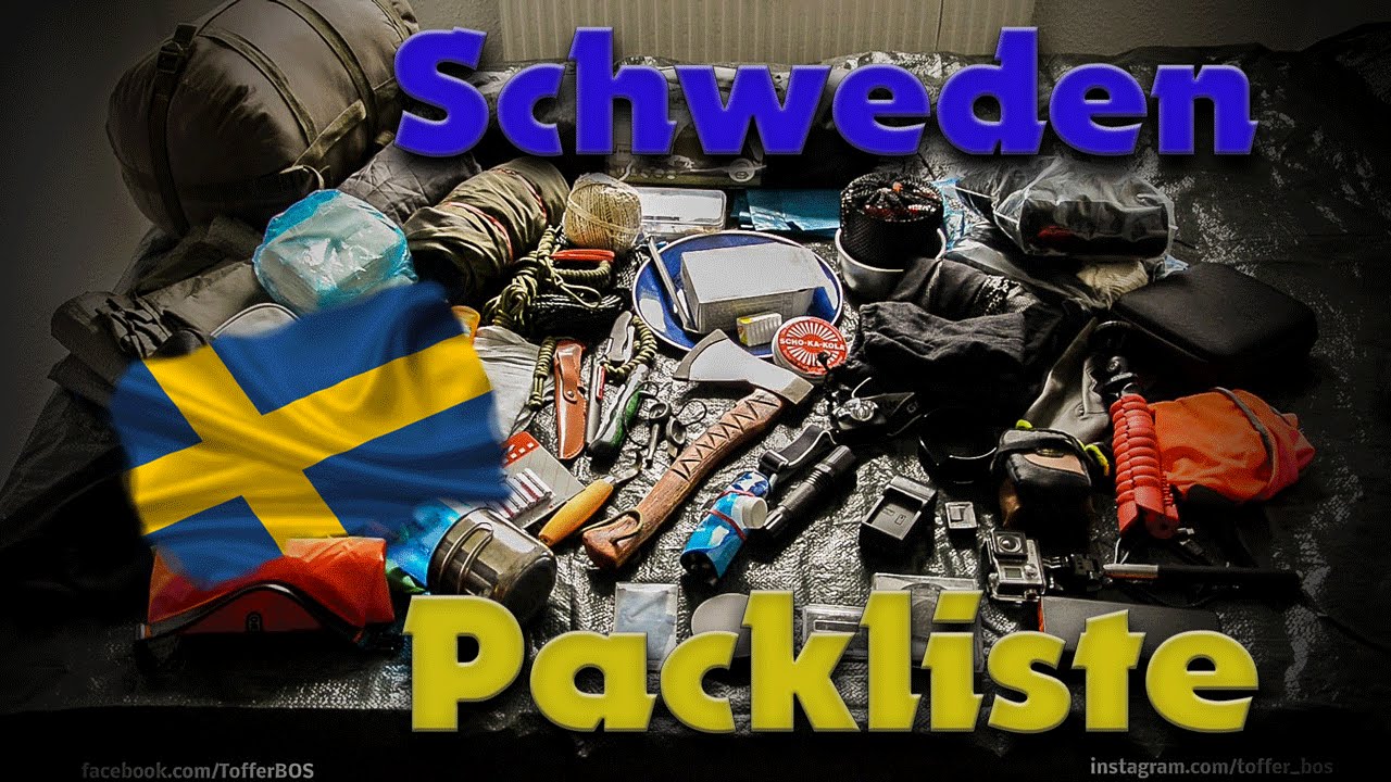 Packliste für Schweden/ Mehrtageswanderung/ HD/ 2016