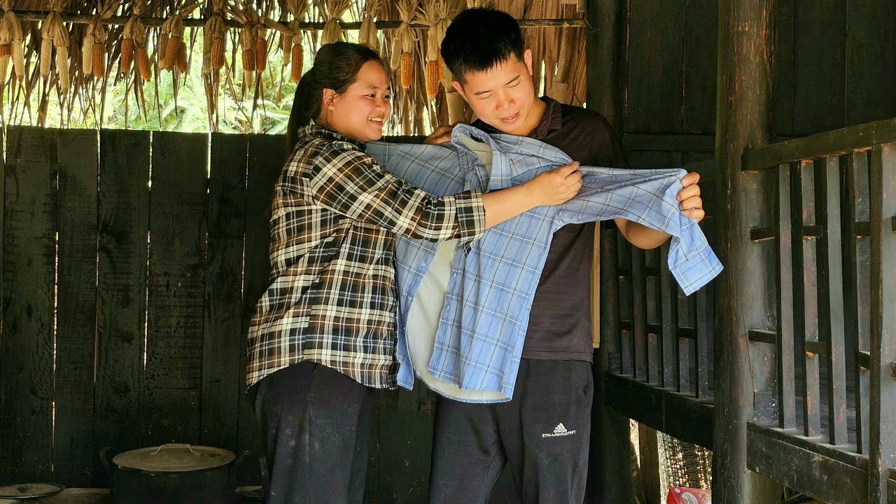 Mr. Khang really liked the shirt that the homeless girl bought for him.