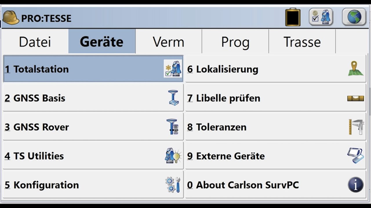 Video Kurzanleitung für die Vermessungssoftware Carlson SurvPC V6