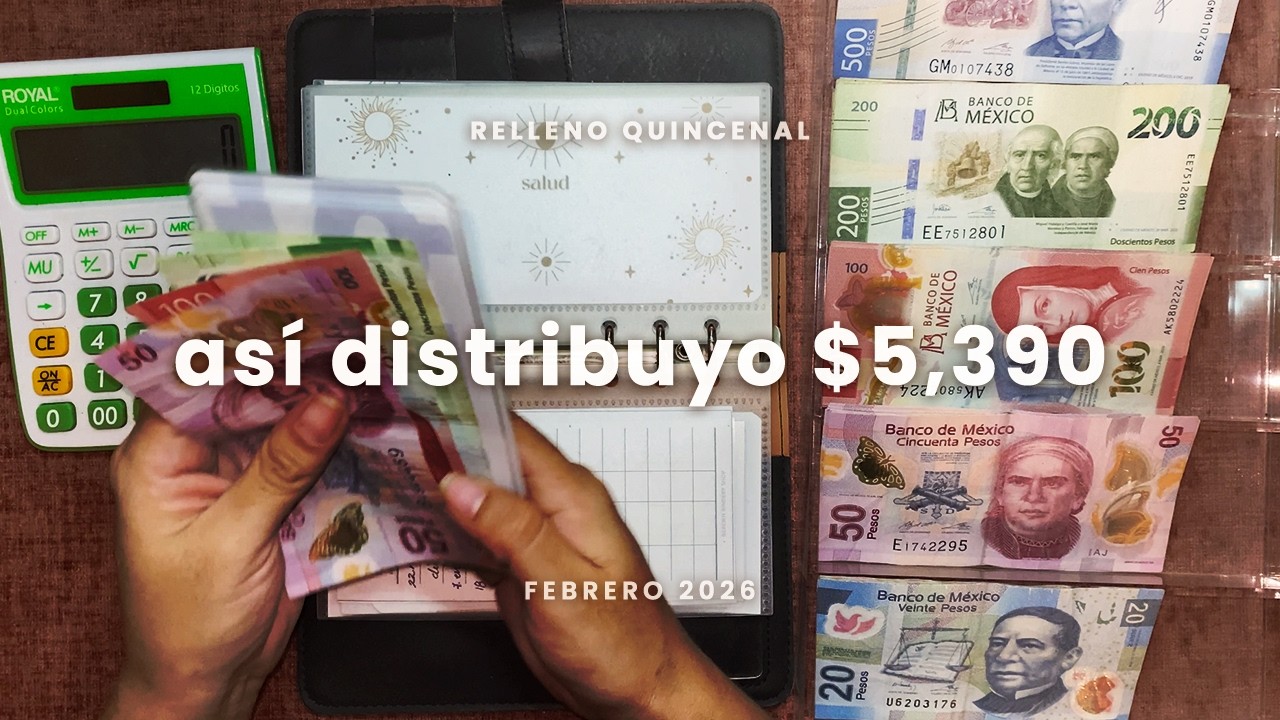 Relleno de Sobres | Febrero 2026 | Gastos + Retos & Ahorros | Sistema de Sobres