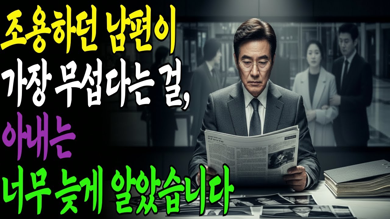 조용하던 남편이 가장 무섭다는 걸, 아내는 너무 늦게 알았습니다