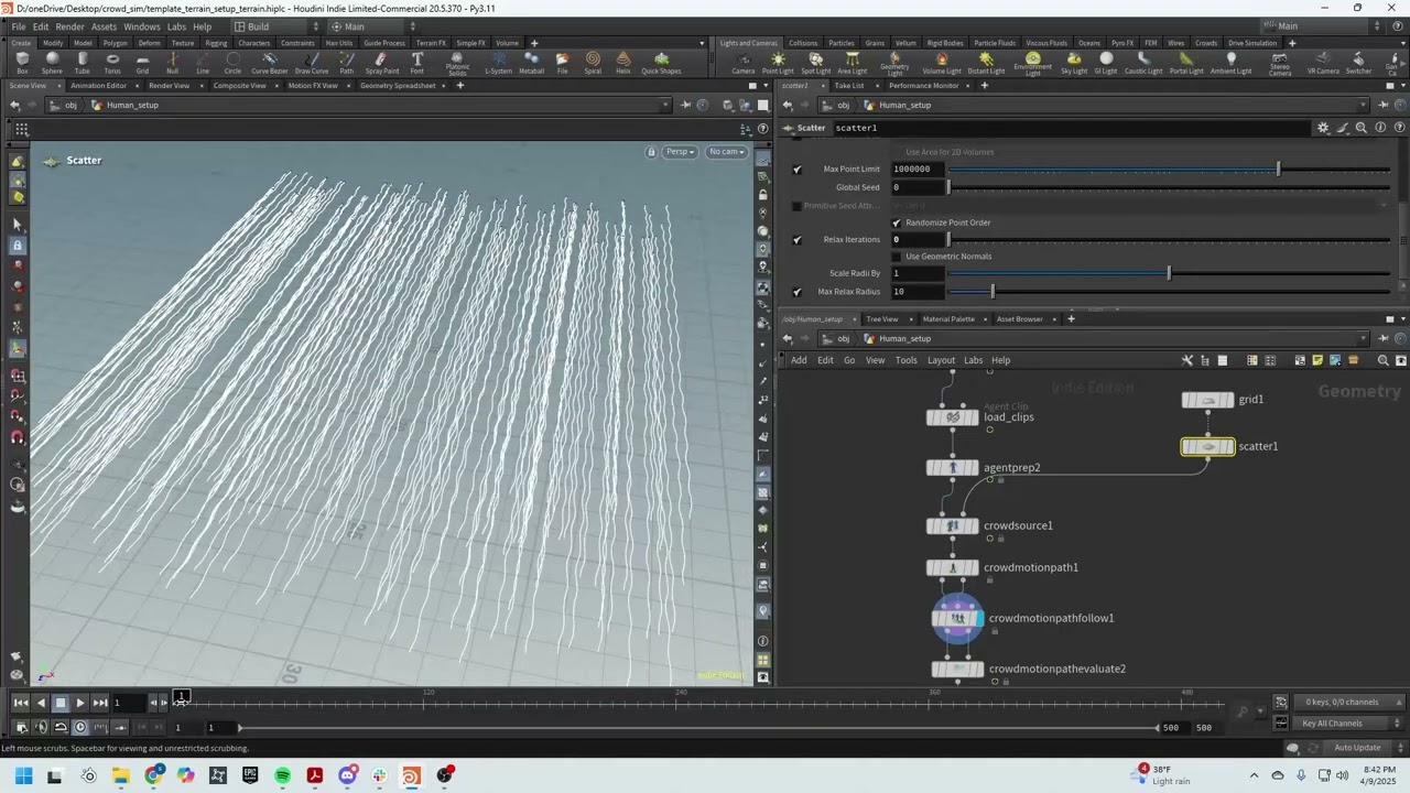 Intro To Houdini: Crowds Part 2 - Walking over terrain