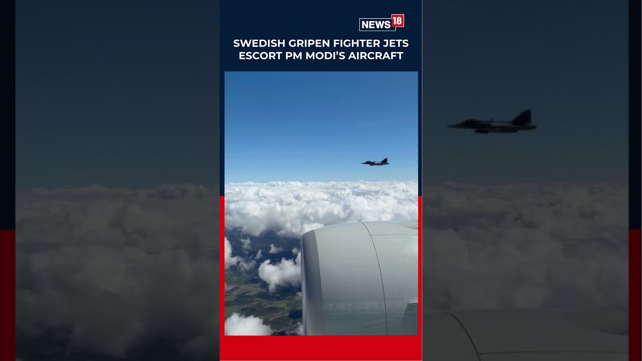 Swedish Gripen Jets Escort PM Modi&rsquo;s Aircraft Into Swedish Airspace | Breaking News | N18S