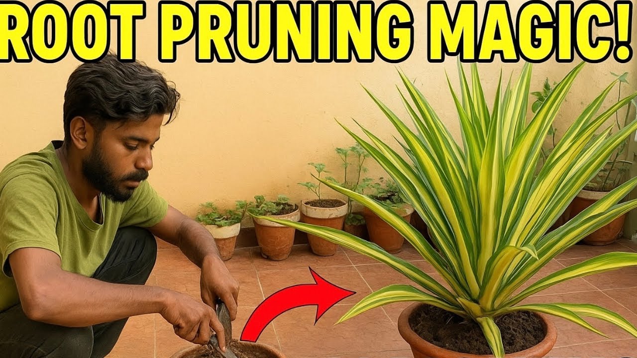 Unbelievable Growth! Furcraea Plant After Root Pruning (11-Month Update)-Urdu/ Hindi