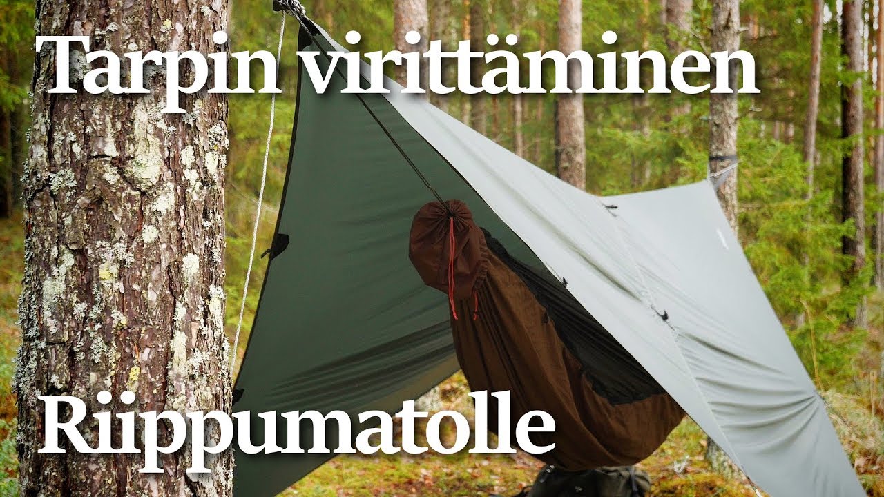 Tarpin virittäminen nopeasti riippumatolle