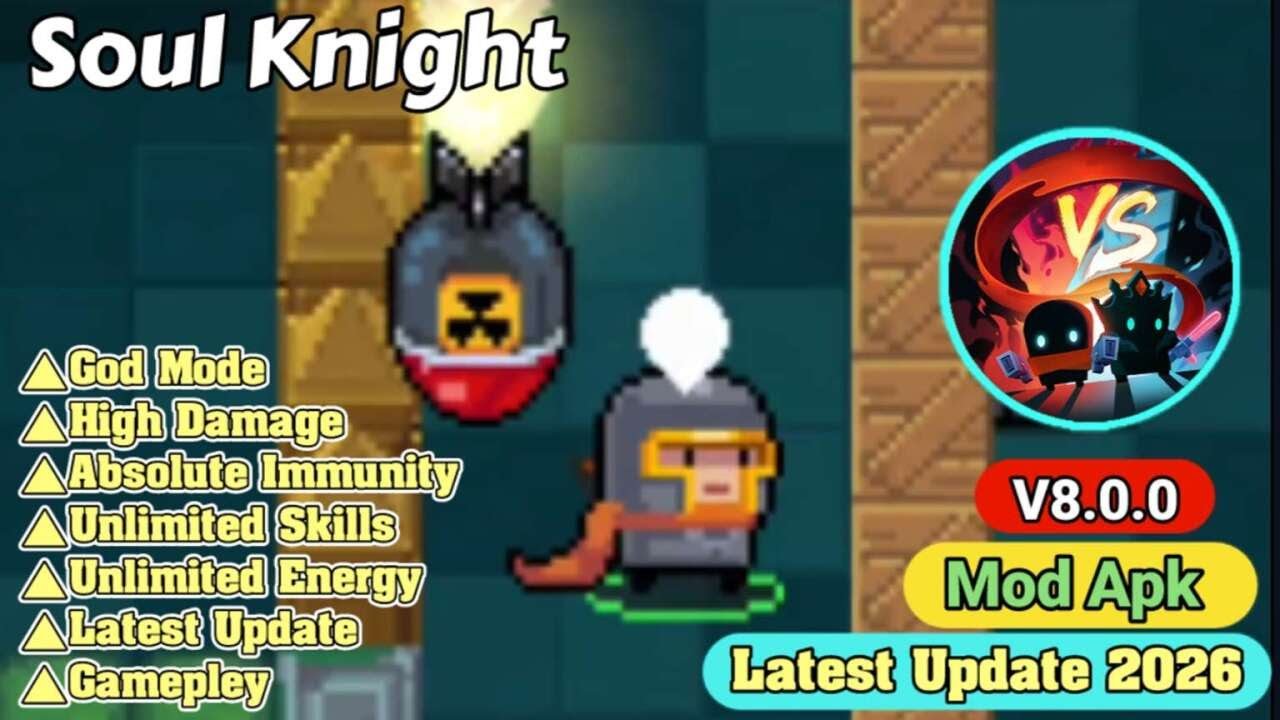 Soul Knight Mod Apk v8.0.0 | Mod Menu | Unlimited Skills | New Update
