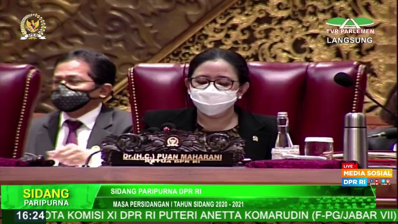 Rapat Paripurna DPR RI Ke-6 Masa Persidangan I Tahun Sidang 2020 &ndash; 2021