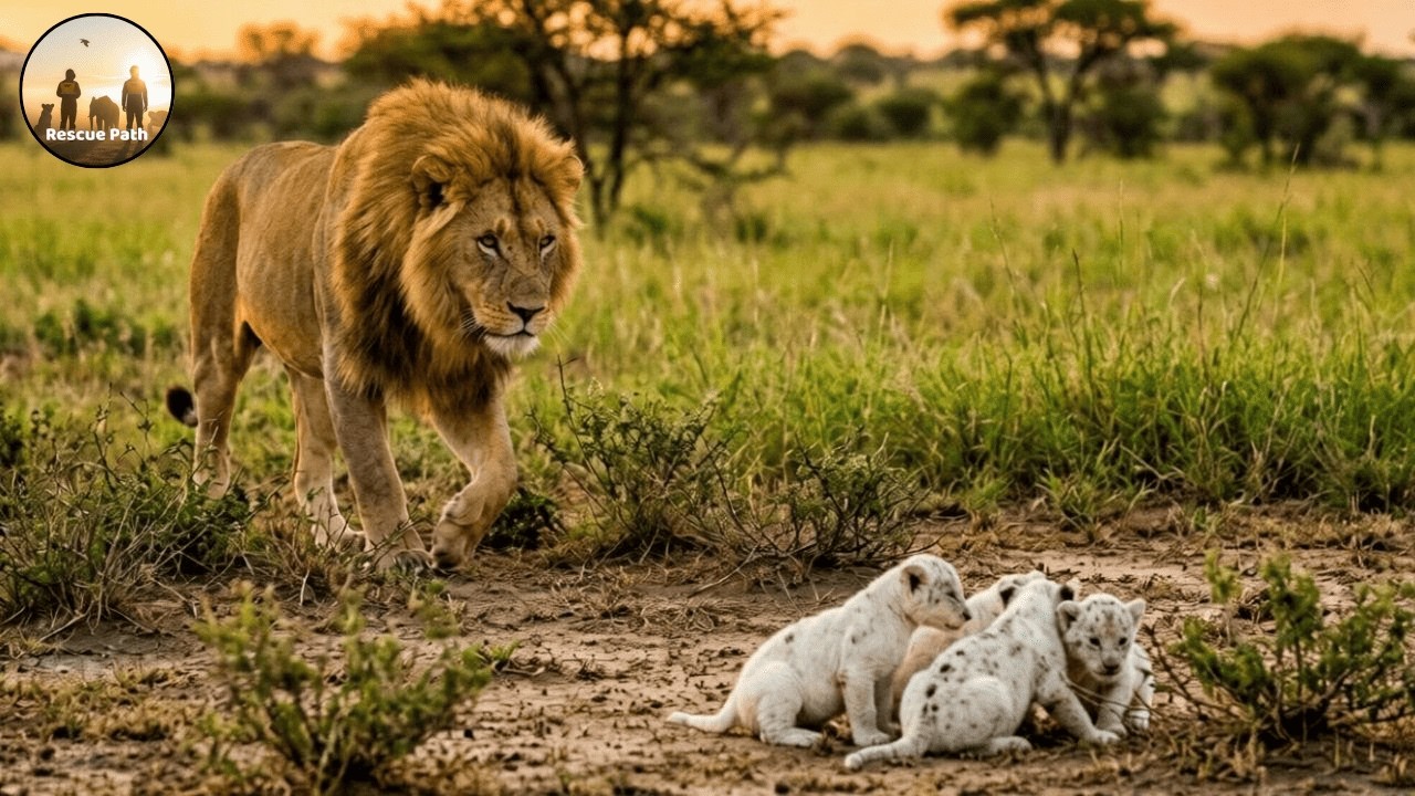 Lioness Left Her Three Newborn White Cubs to Die… What Their Father Did Next Was Unbelievable #276